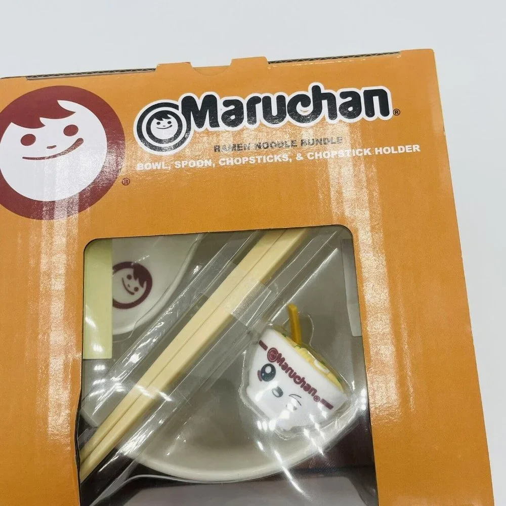 Maruchan Ramen Noodle Soup Sopa Bowl Bundle Chopsticks Holder Spoon Plate Plato - Picture 9 of 9